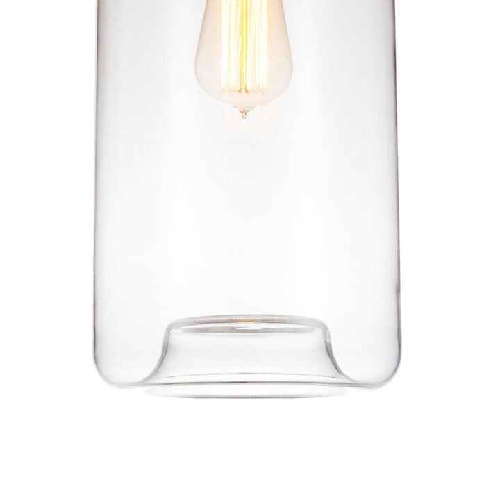 Glass 1 Light Down Mini Pendant With Clear Finish