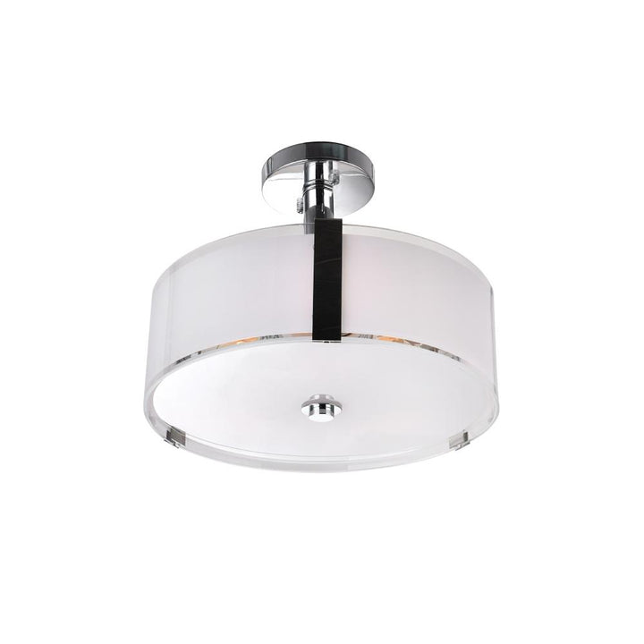 Lucie 3 Light Drum Shade Chandelier With Chrome Finish