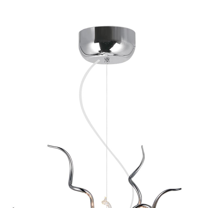 Twist 15 Light Chandelier With Chrome Finish