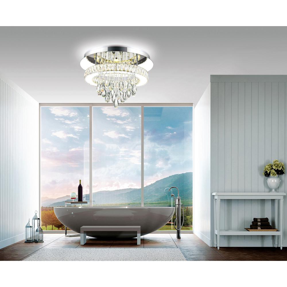 Veil LED Flush Mount With Chrome Finish