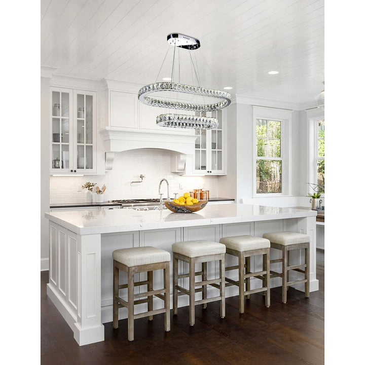 Milan LED Chandelier With Chrome Finish