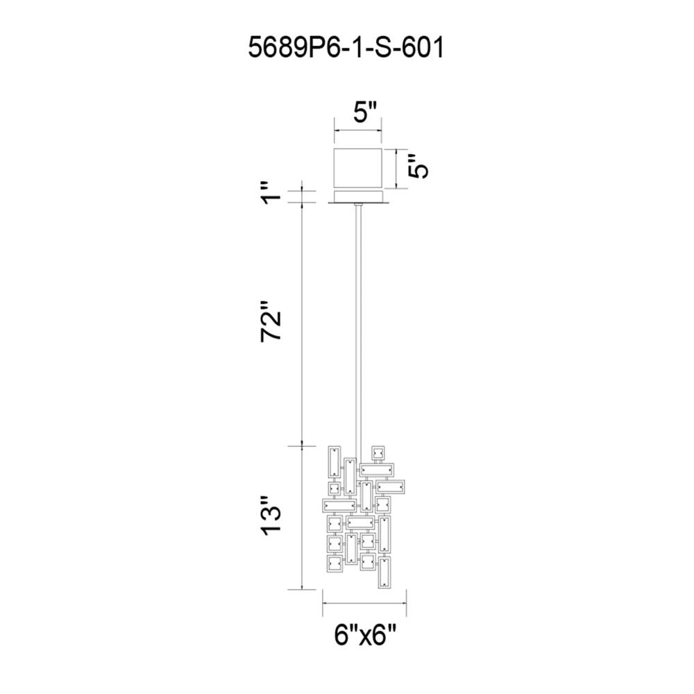 Arley 1 Light Mini Chandelier With Chrome Finish