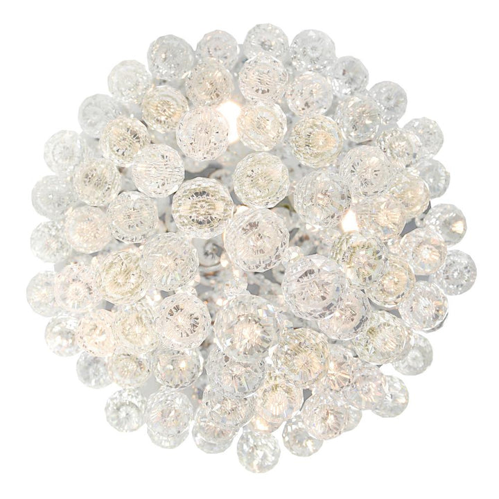 Rain Drop 5 Light Flush Mount With Chrome Finish
