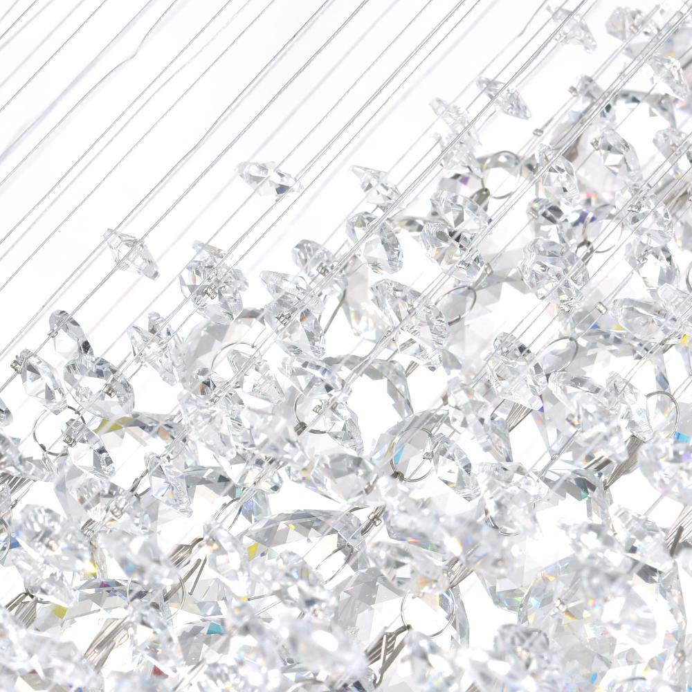 Ribbon 10 Light Flush Mount With Chrome Finish