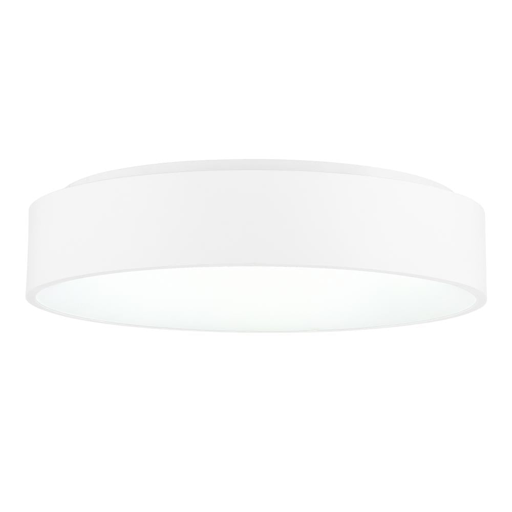 Arenal LED Drum Shade Flush Mount With White Finish