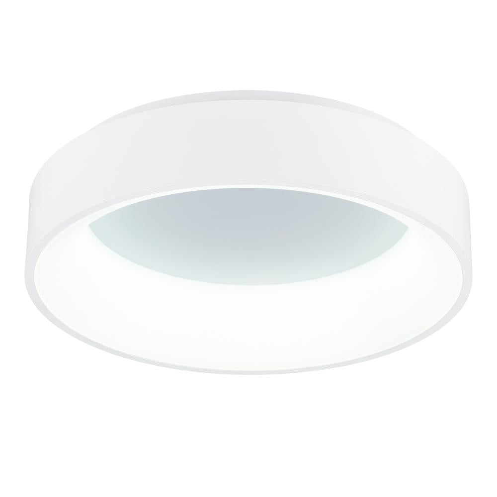 Arenal LED Drum Shade Flush Mount With White Finish