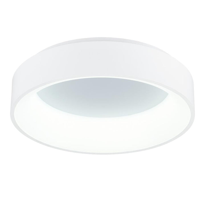 Arenal LED Drum Shade Flush Mount With White Finish