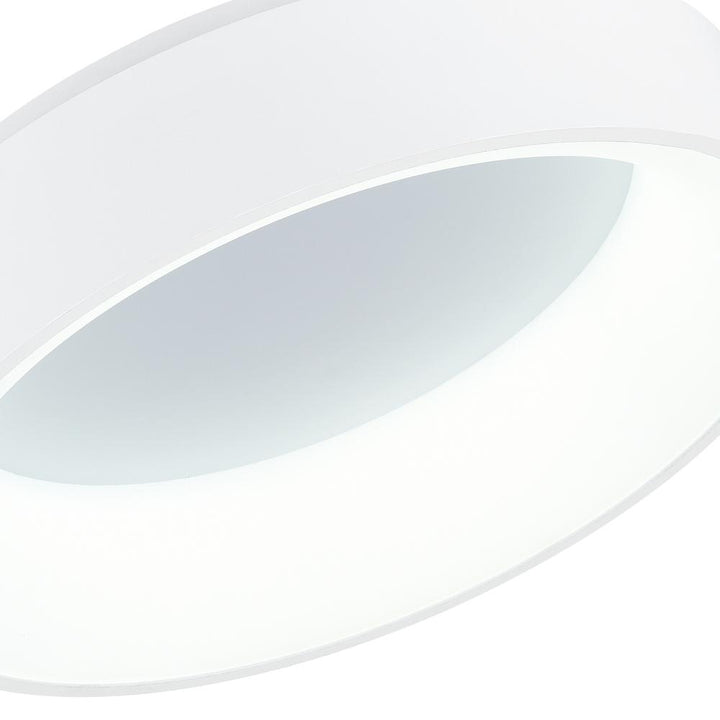 Arenal LED Drum Shade Flush Mount With White Finish