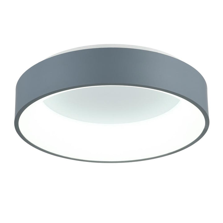 Arenal LED Drum Shade Flush Mount With Gray & White Finish