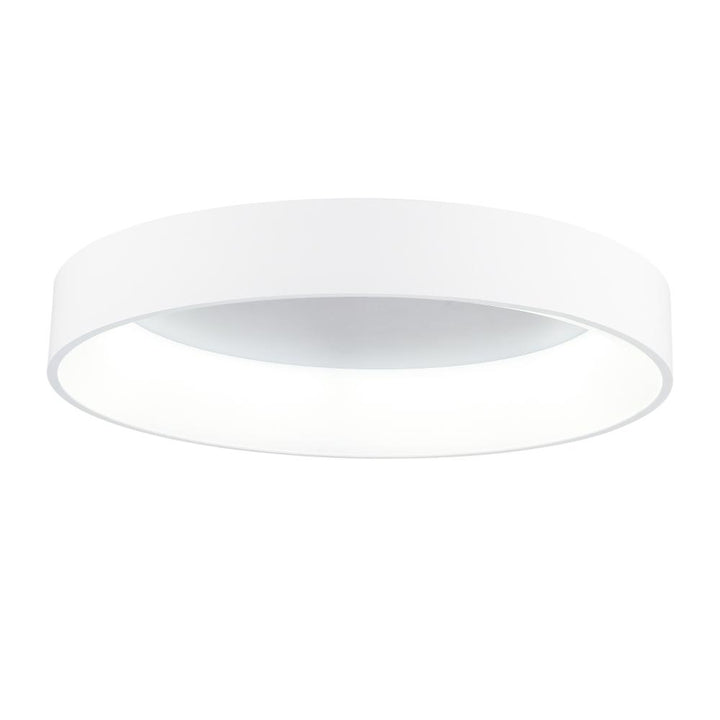 Arenal LED Drum Shade Flush Mount With White Finish