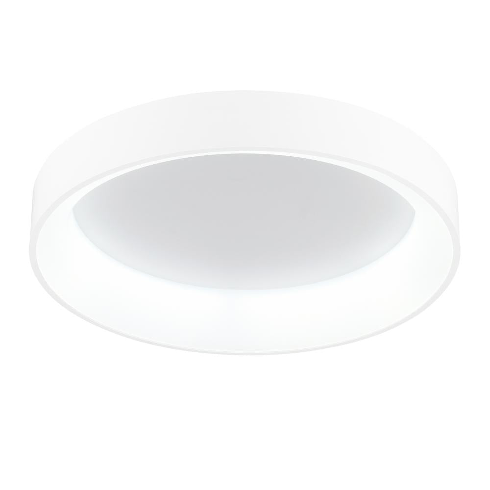 Arenal LED Drum Shade Flush Mount With White Finish