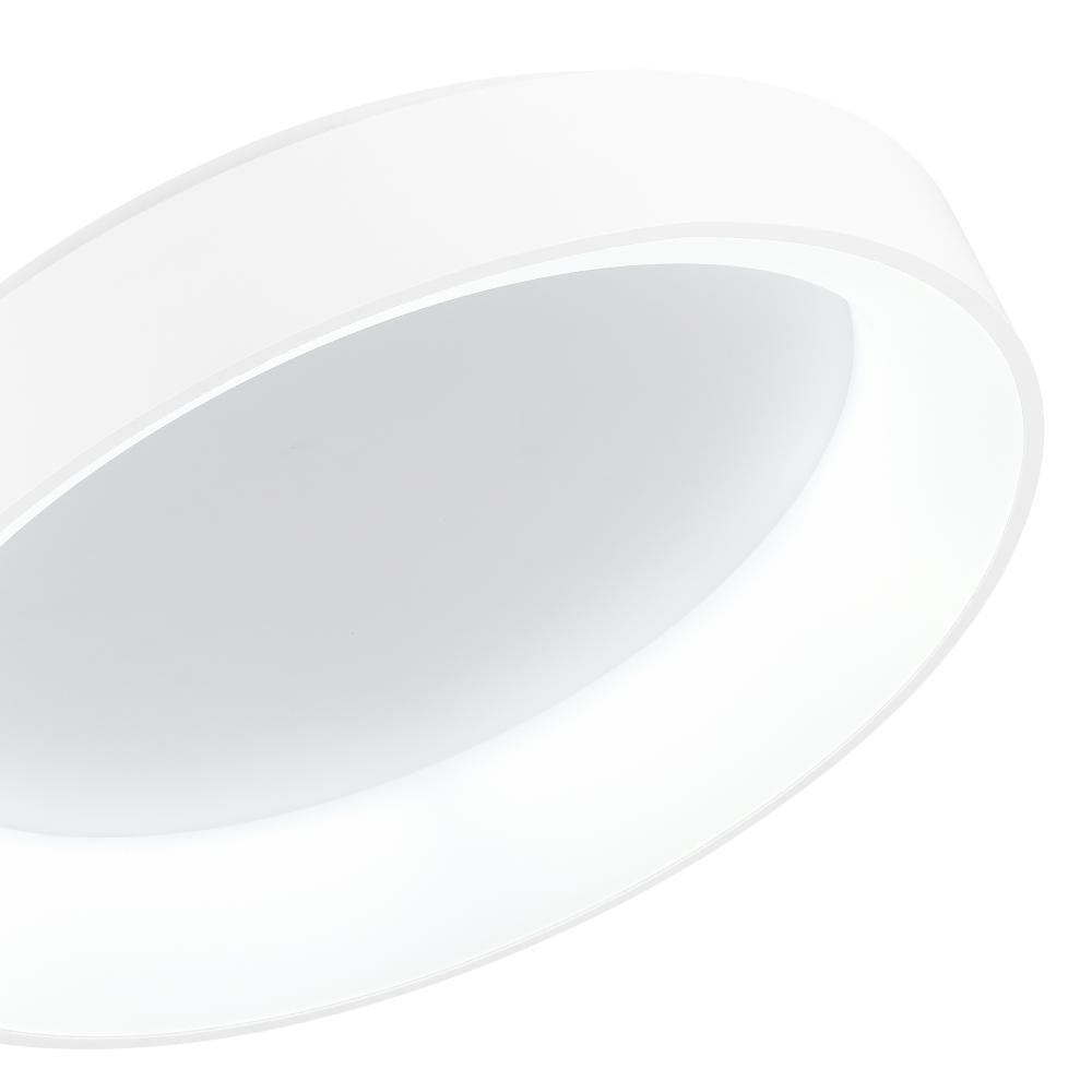 Arenal LED Drum Shade Flush Mount With White Finish