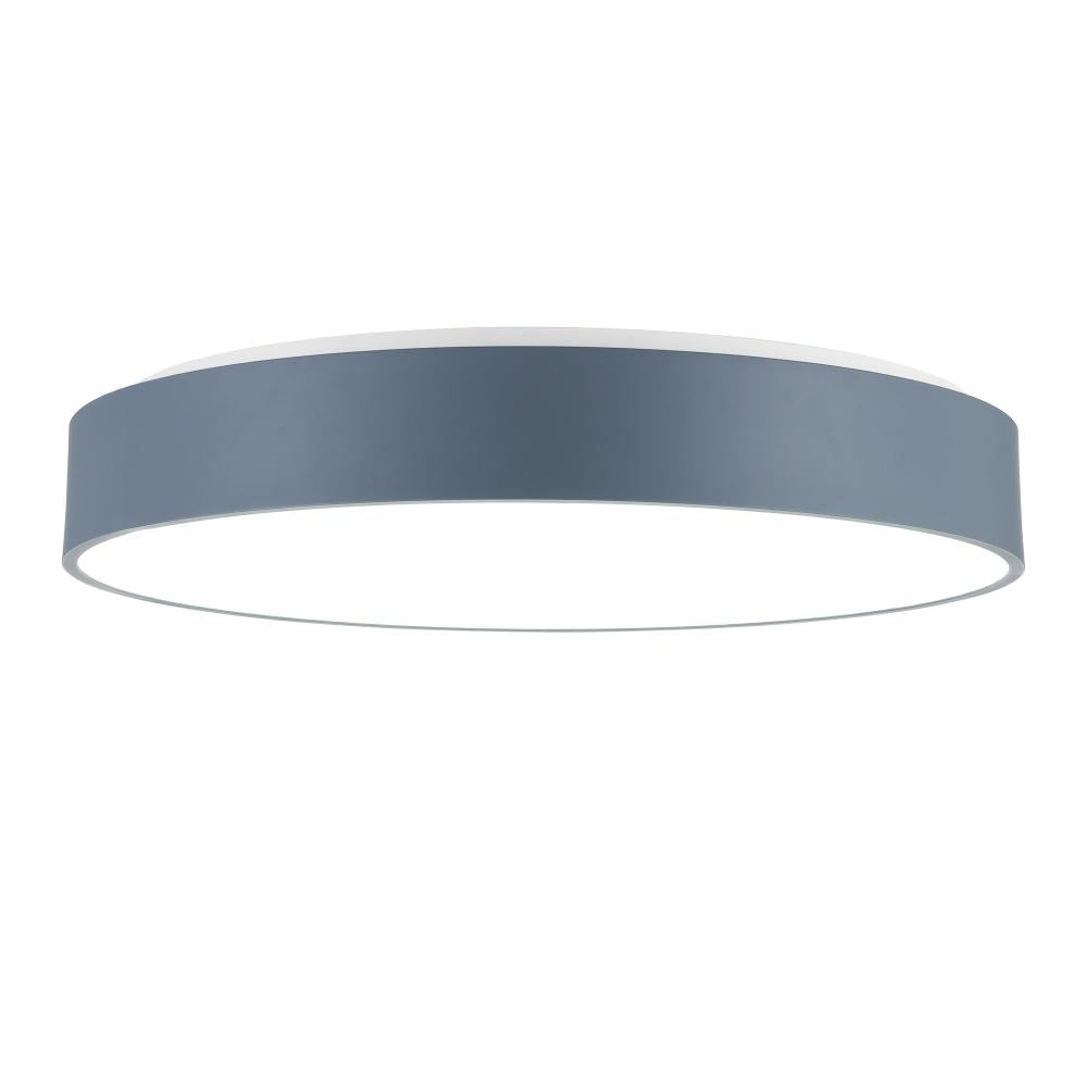 Arenal LED Drum Shade Flush Mount With Gray & White Finish