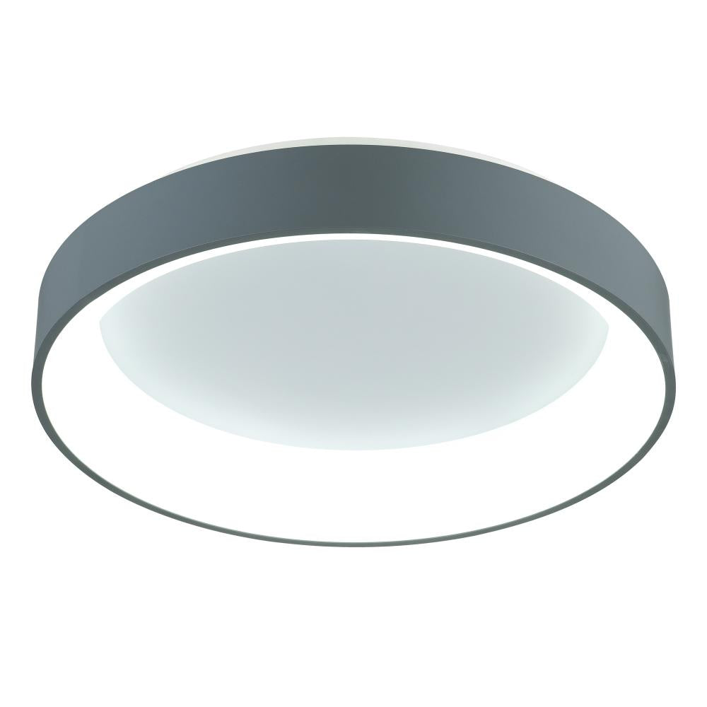 Arenal LED Drum Shade Flush Mount With Gray & White Finish