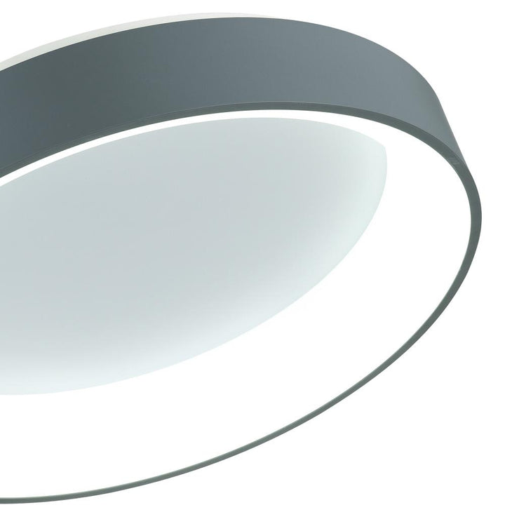 Arenal LED Drum Shade Flush Mount With Gray & White Finish