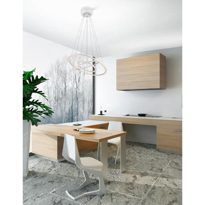 Chalice LED Chandelier With White Finish