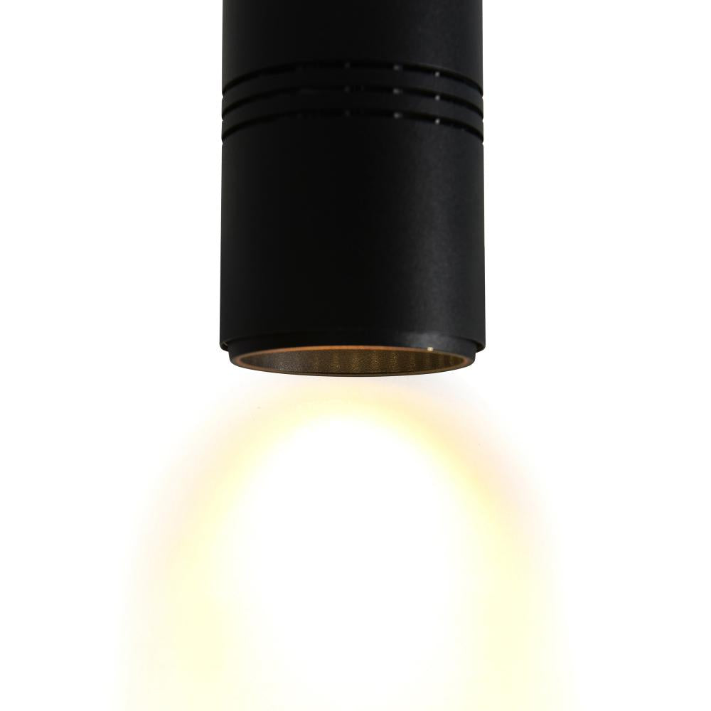 Stowe LED Down Mini Pendant With Black & Wood Finish