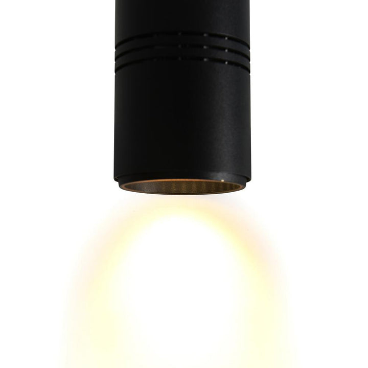 Stowe LED Down Mini Pendant With Black & Wood Finish