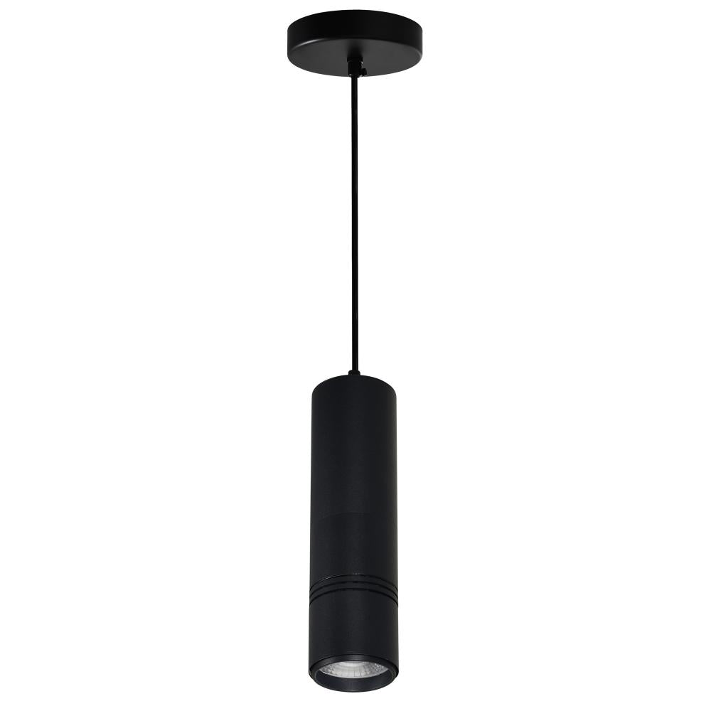 Stowe LED Down Mini Pendant With Black & Wood Finish