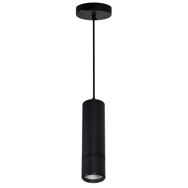 Stowe LED Down Mini Pendant With Black & Wood Finish