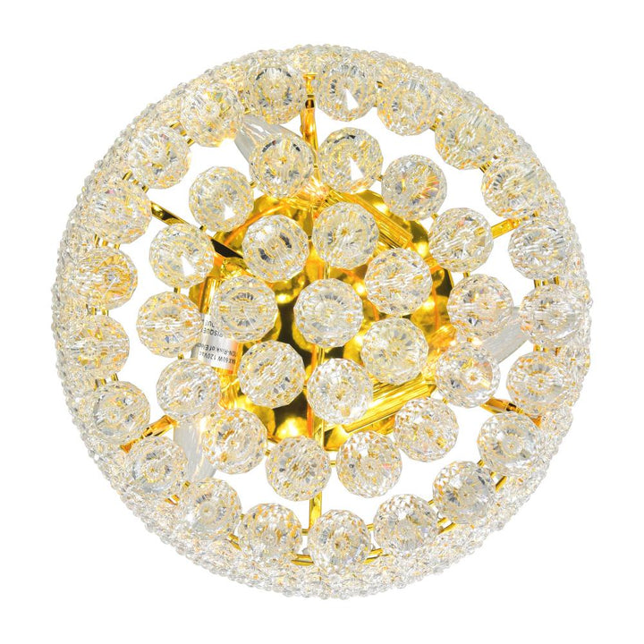 Empire 3 Light Flush Mount With Gold Finish