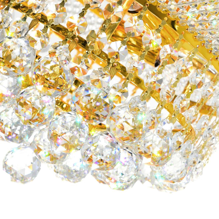 Empire 3 Light Flush Mount With Gold Finish