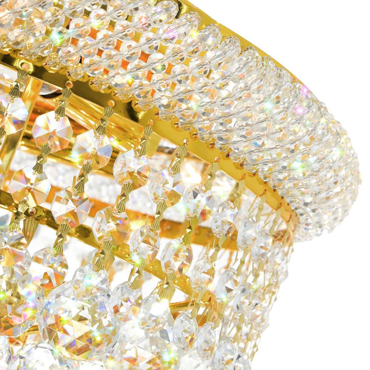 Empire 3 Light Flush Mount With Gold Finish