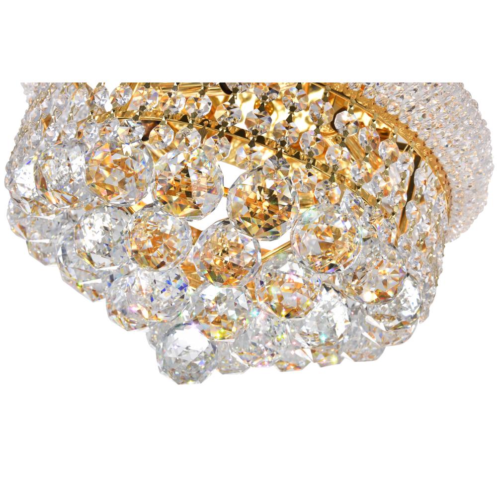 Empire 4 Light Flush Mount With Gold Finish