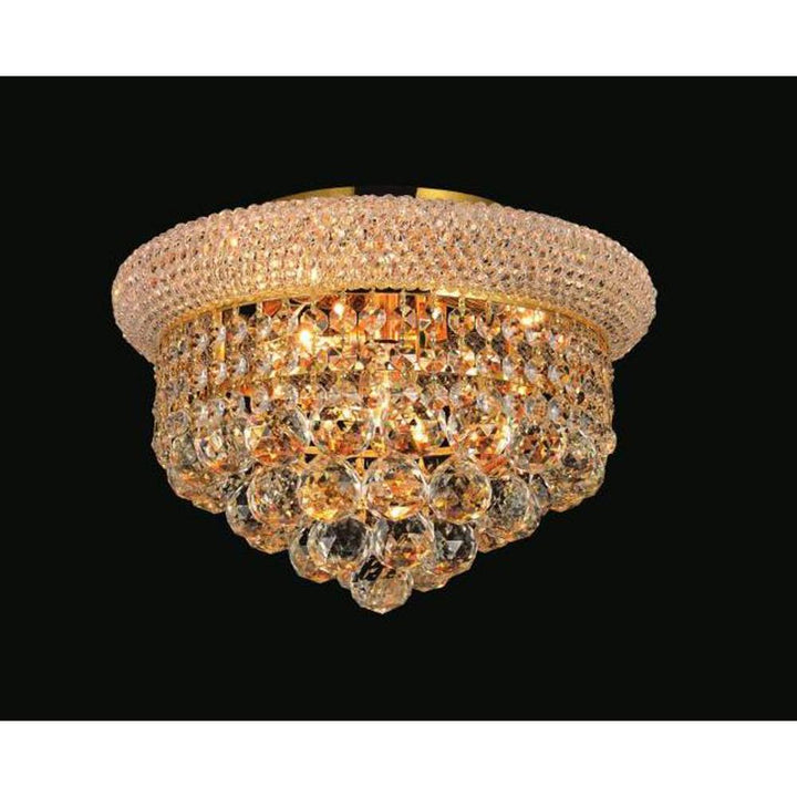 Empire 4 Light Flush Mount With Gold Finish