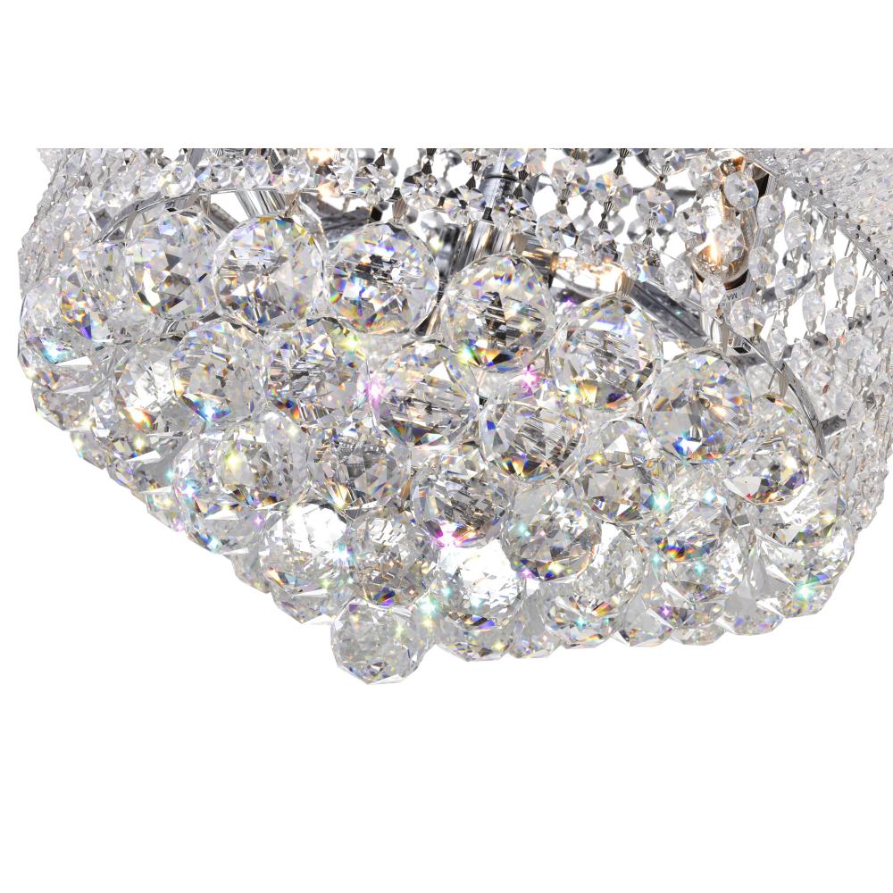 Empire 8 Light Flush Mount With Chrome Finish