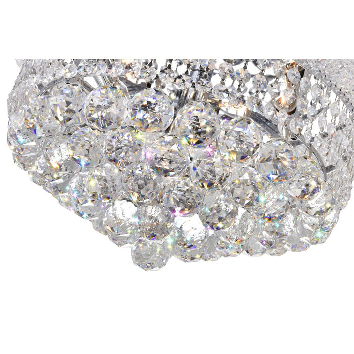 Empire 8 Light Flush Mount With Chrome Finish