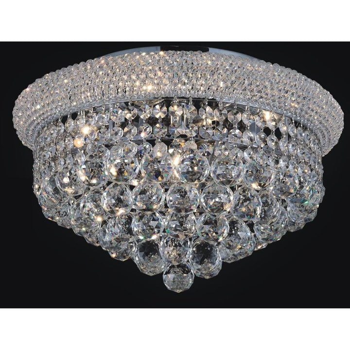 Empire 8 Light Flush Mount With Chrome Finish