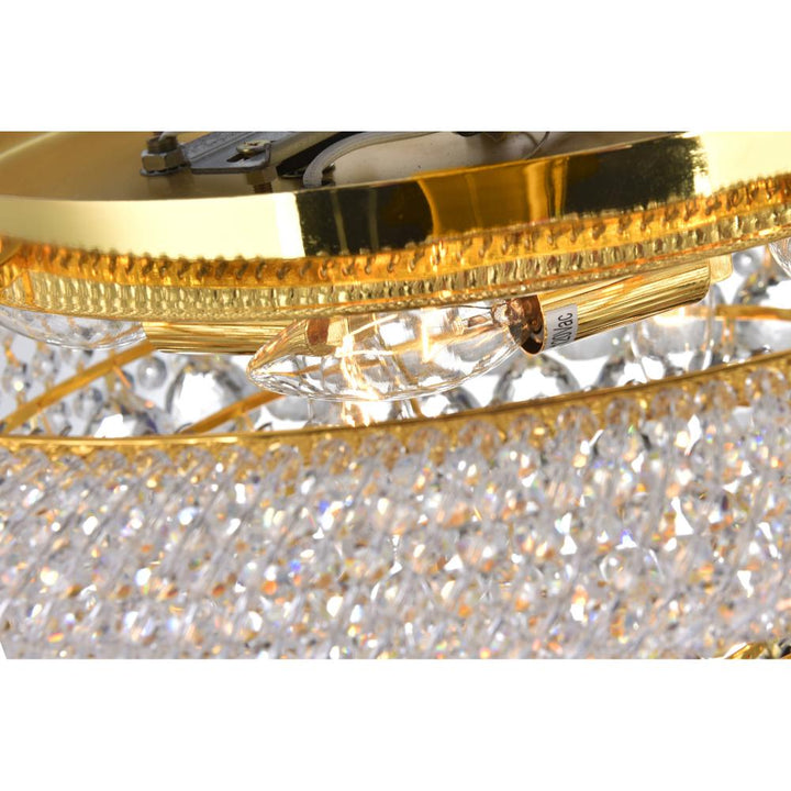 Empire 8 Light Flush Mount With Gold Finish