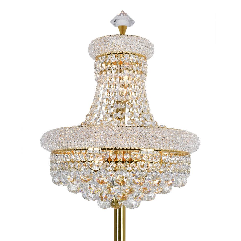 Empire 8 Light Floor Lamp With Gold Finish