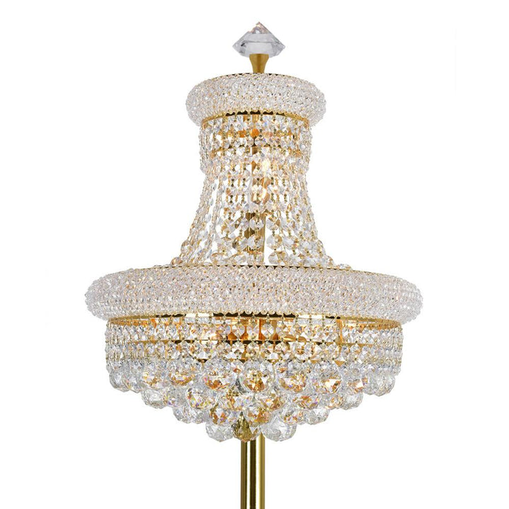 Empire 8 Light Floor Lamp With Gold Finish