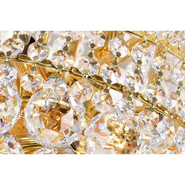 Empire 8 Light Floor Lamp With Gold Finish
