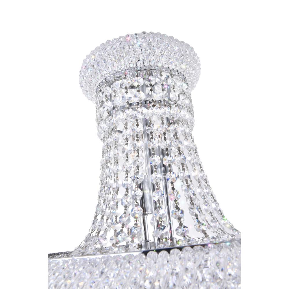 Empire 8 Light Down Chandelier With Chrome Finish