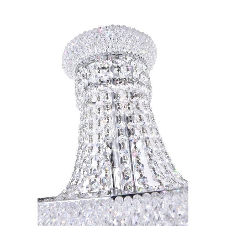 Empire 8 Light Down Chandelier With Chrome Finish