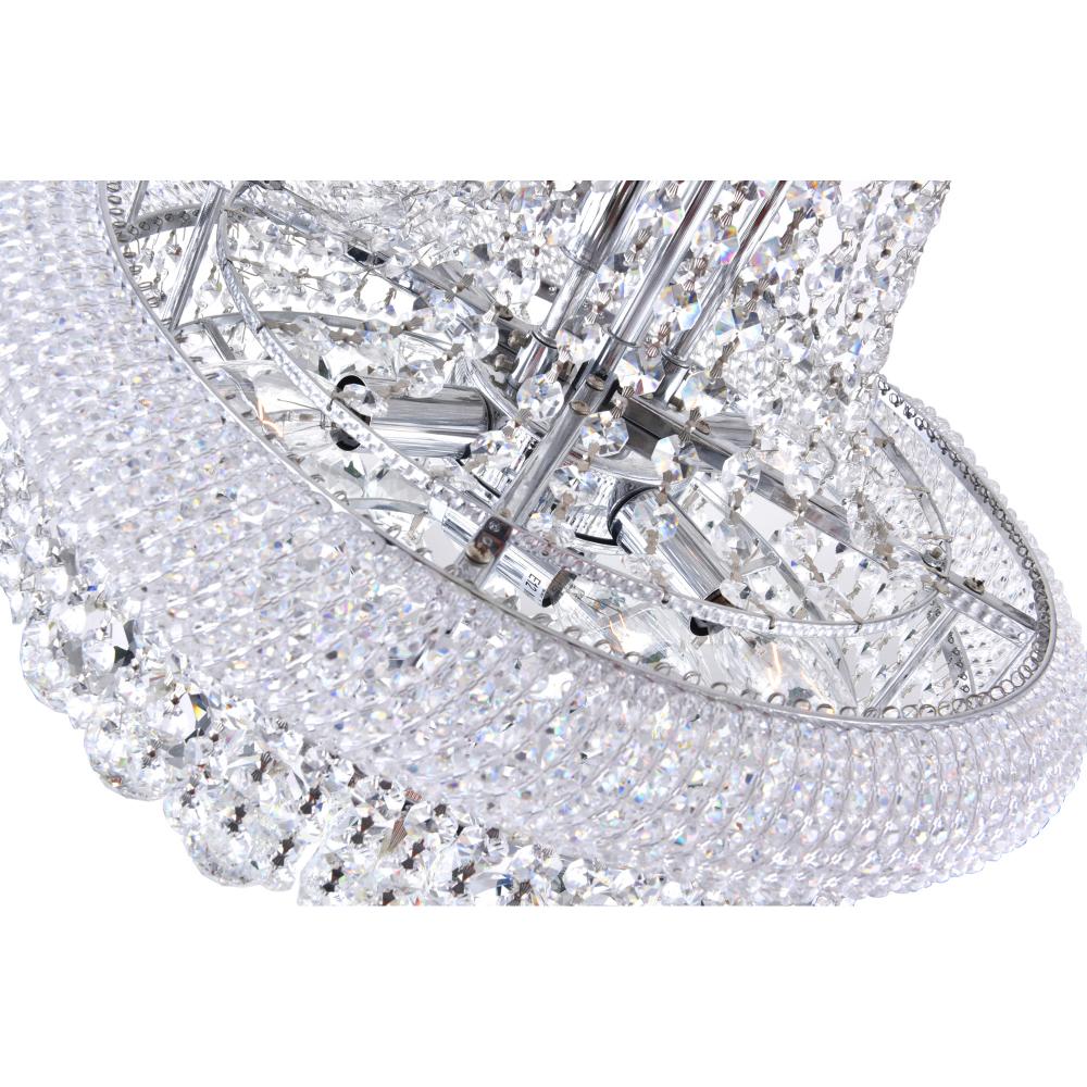 Empire 8 Light Down Chandelier With Chrome Finish