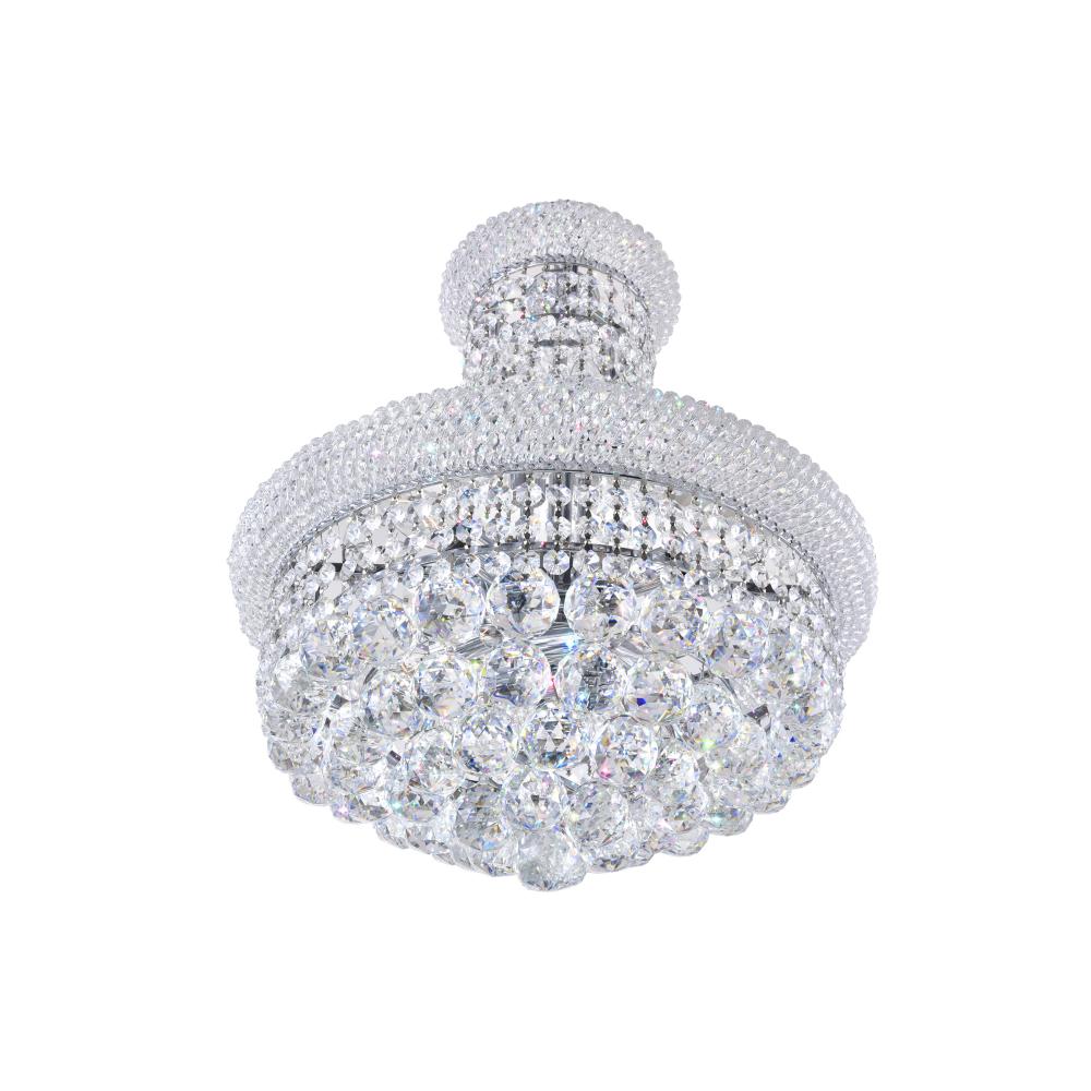 Empire 8 Light Down Chandelier With Chrome Finish