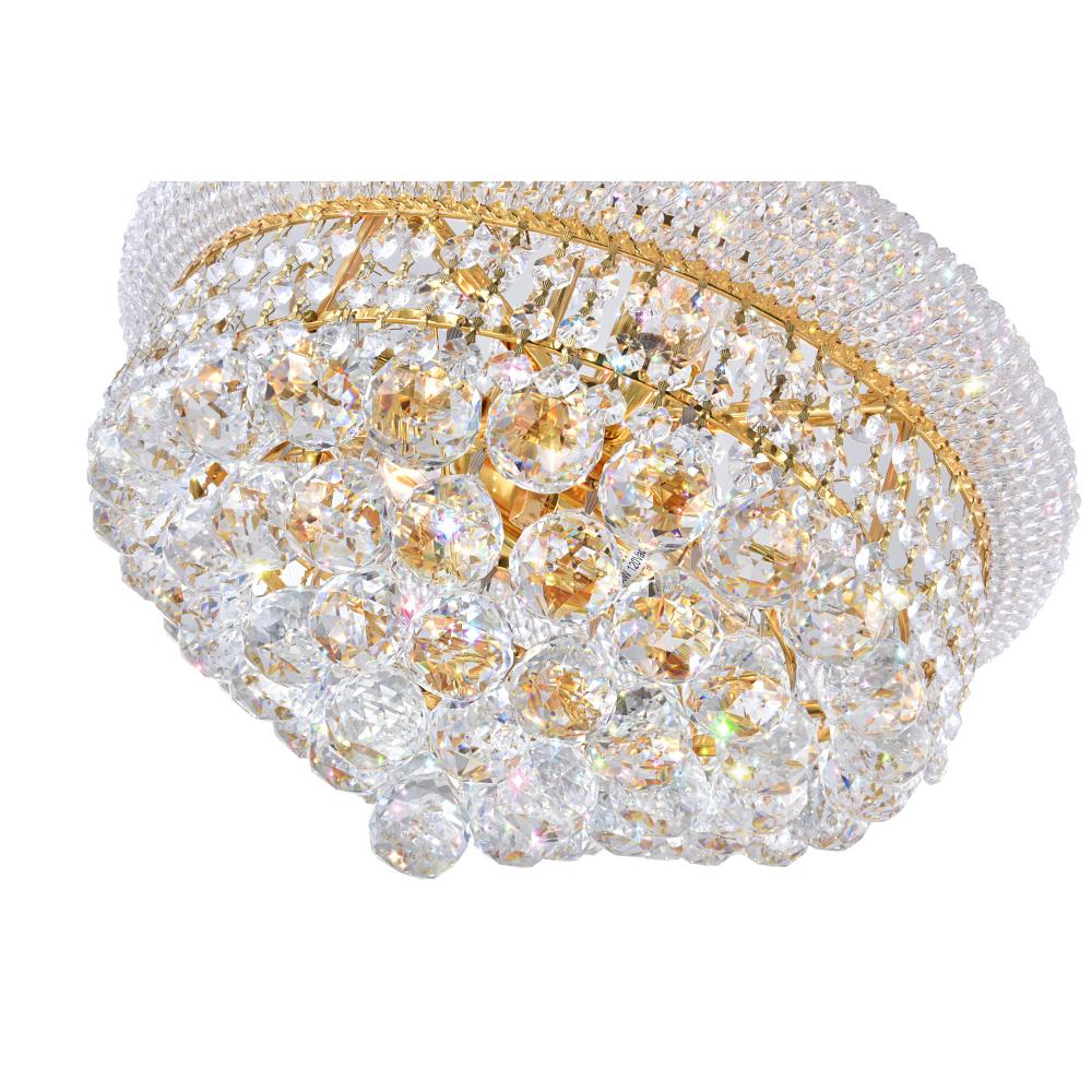 Empire 8 Light Down Chandelier With Gold Finish