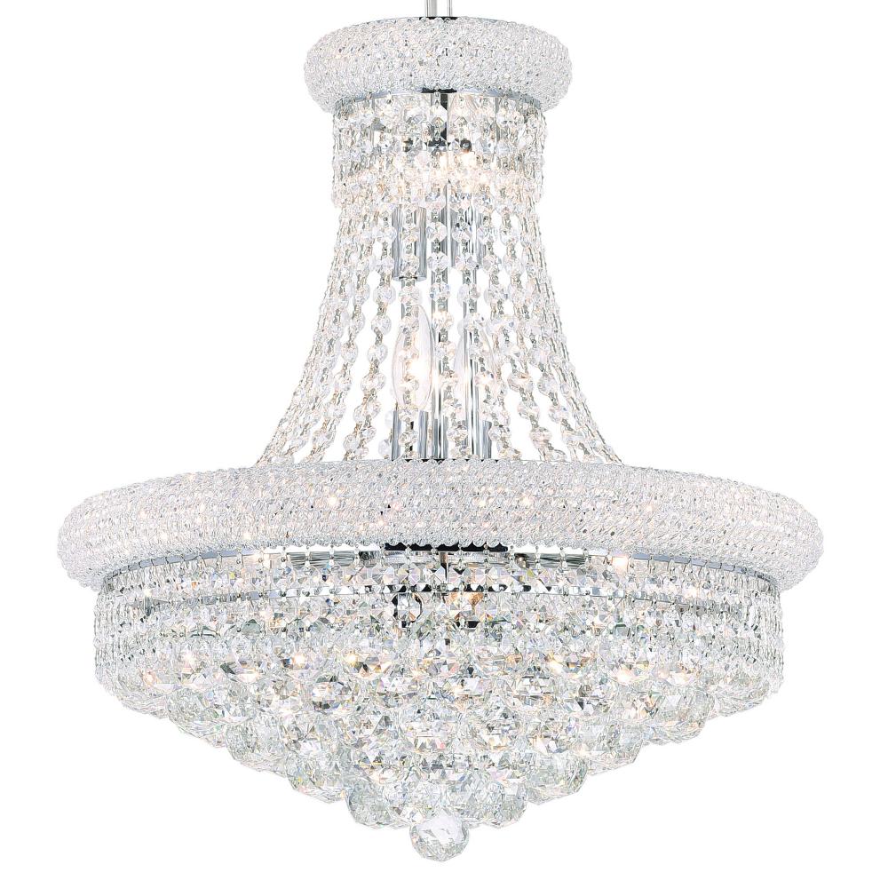 Empire 14 Light Down Chandelier With Chrome Finish