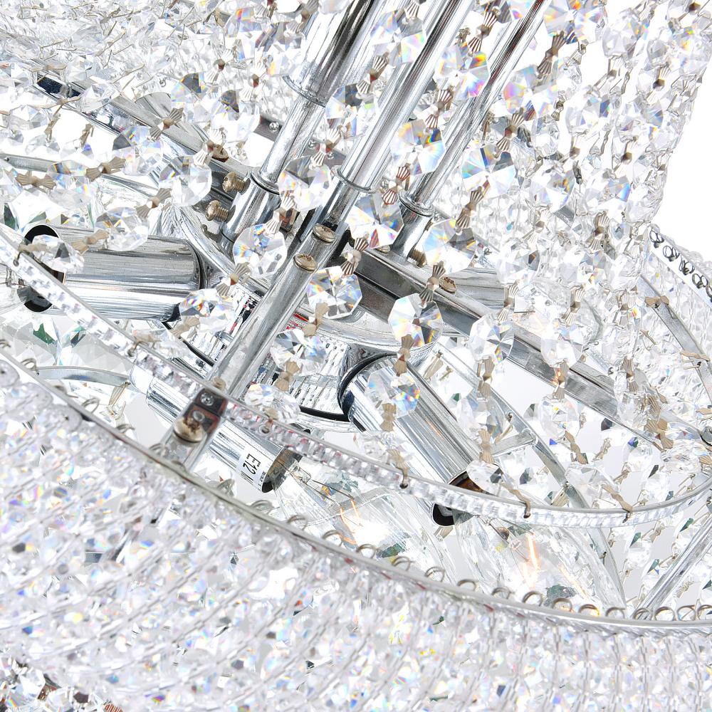 Empire 14 Light Down Chandelier With Chrome Finish