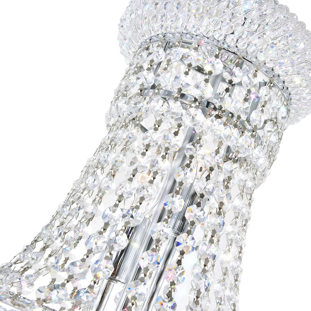 Empire 14 Light Down Chandelier With Chrome Finish