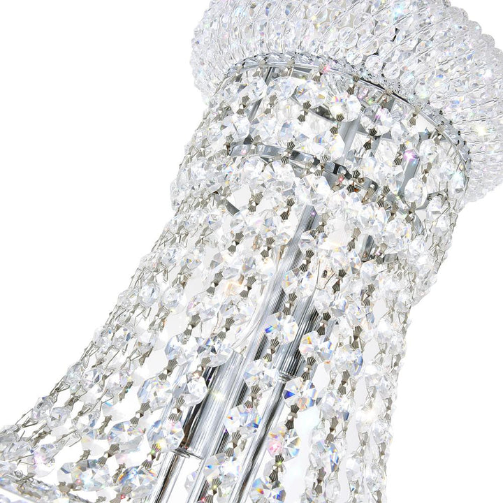 Empire 14 Light Down Chandelier With Chrome Finish