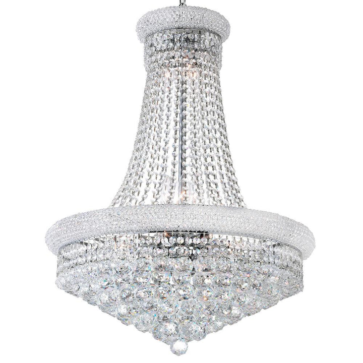 Empire 17 Light Down Chandelier With Chrome Finish