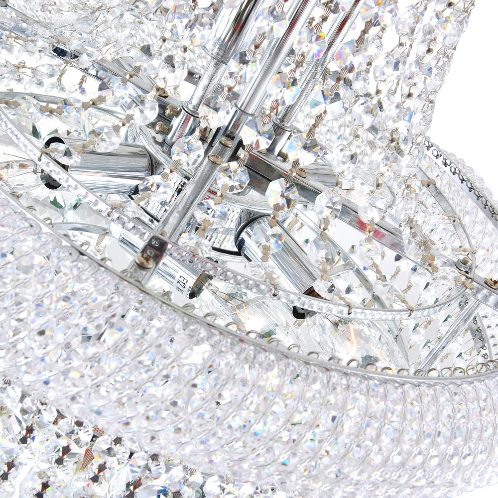Empire 17 Light Down Chandelier With Chrome Finish