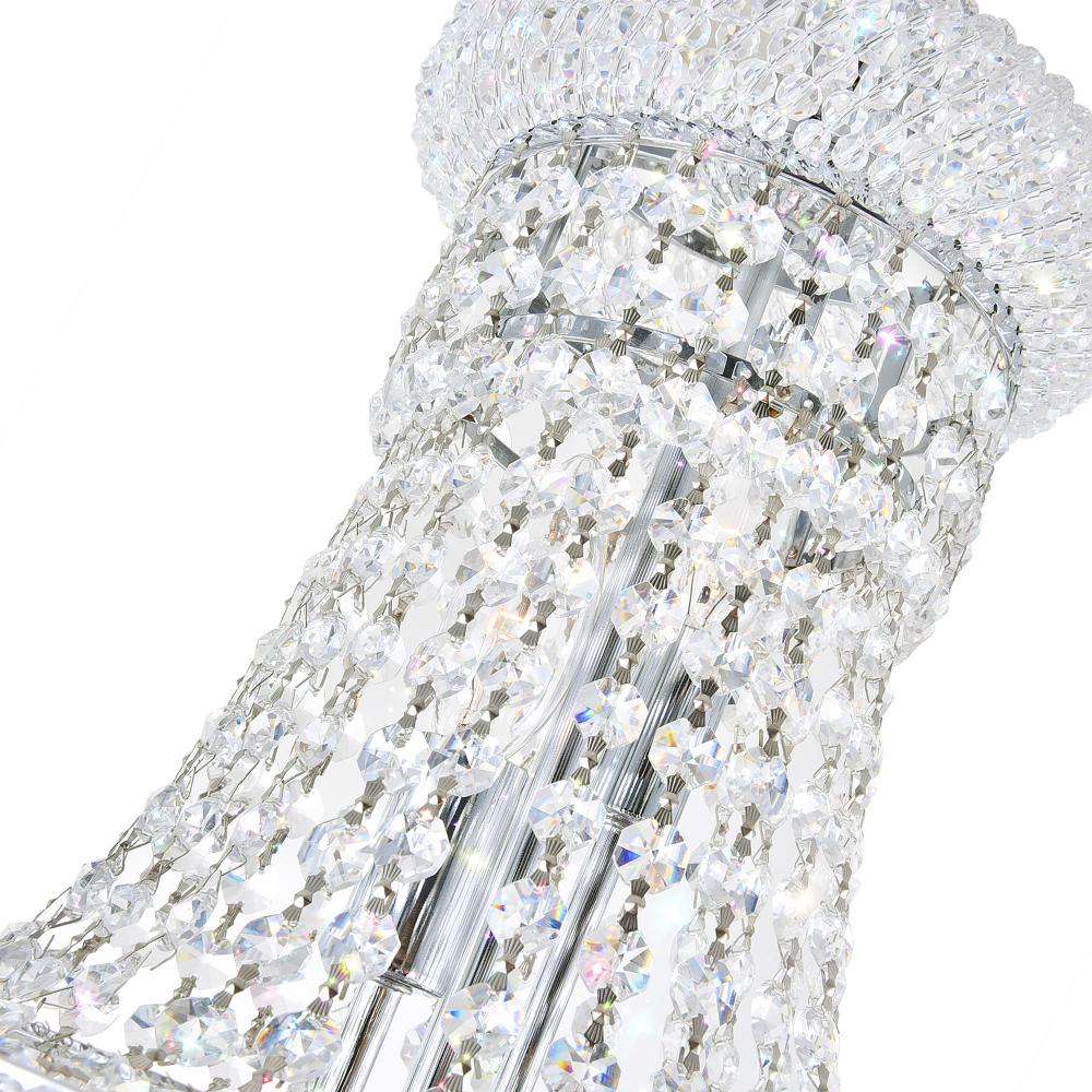 Empire 17 Light Down Chandelier With Chrome Finish