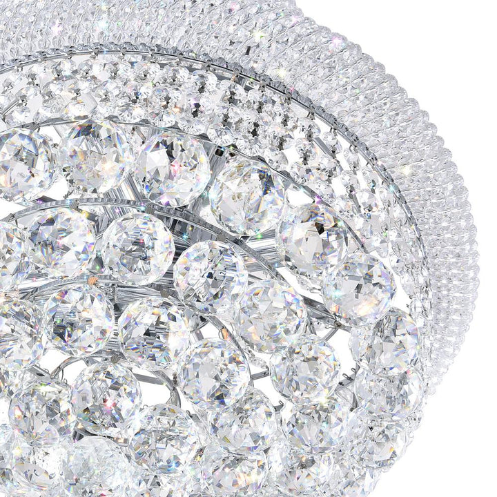 Empire 17 Light Down Chandelier With Chrome Finish