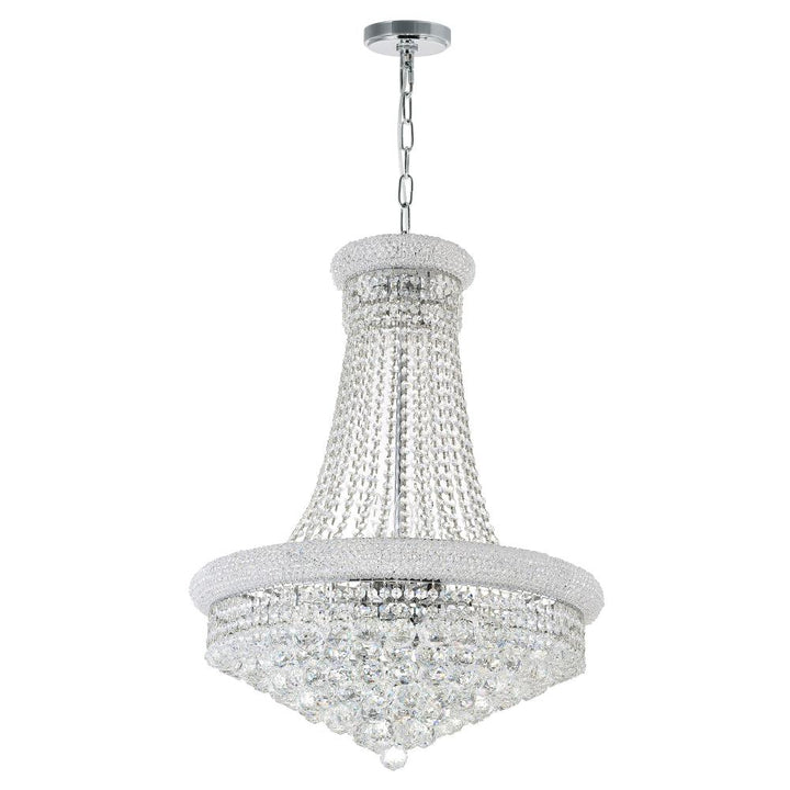 Empire 17 Light Down Chandelier With Chrome Finish